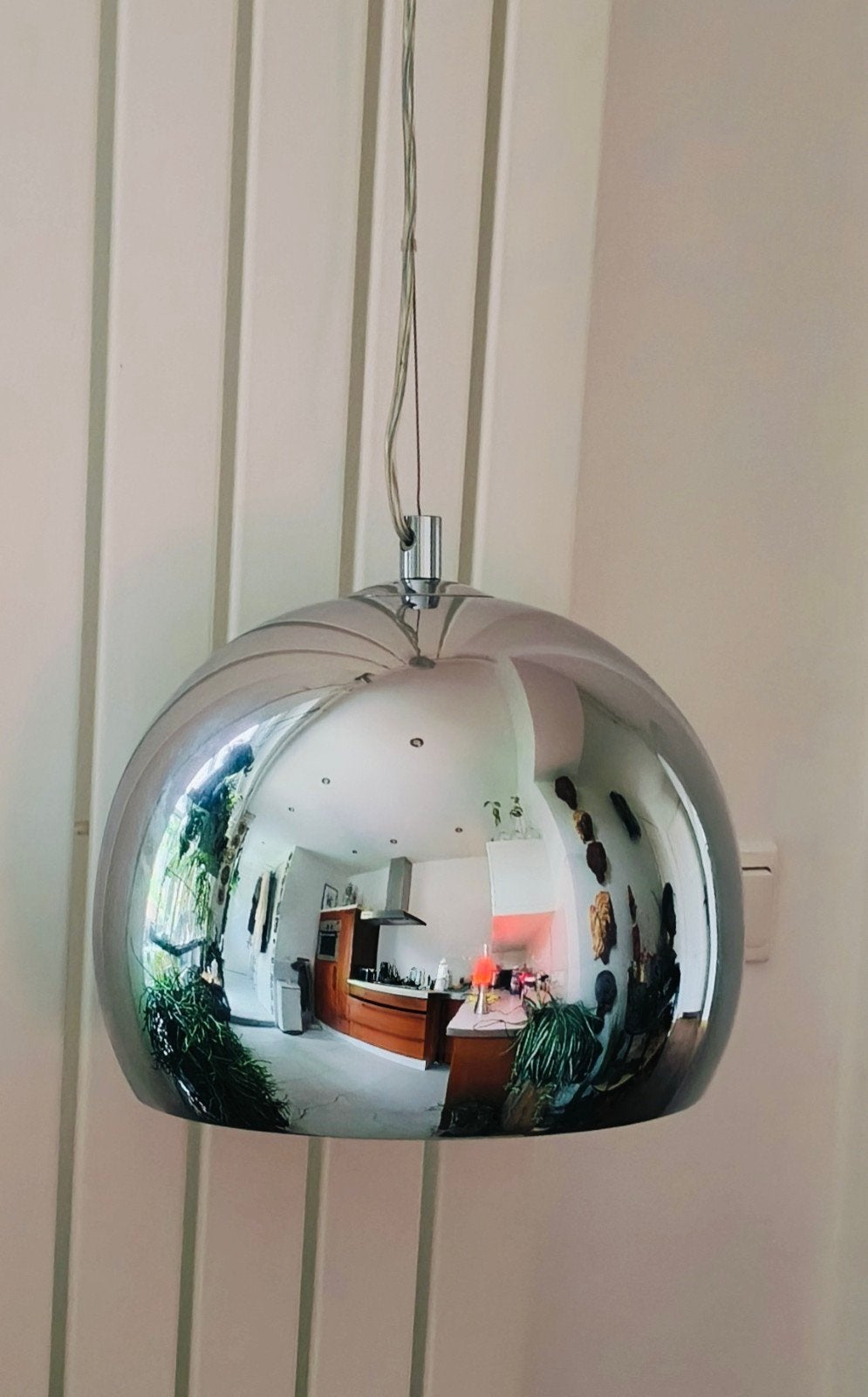 Frandsen Hanglamp Chroom - Ø 30 cm - Zeer Goede Staat, Ophalen of Verzenden, Zo goed als nieuw, Metaal