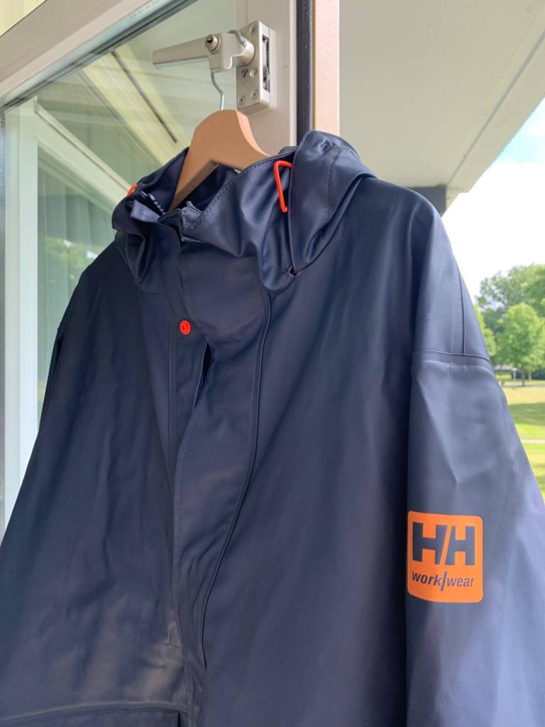Helly Hansen regenpak – JAS + BROEK – zeer goede staat, Kleding | Heren, Ophalen, Maat 52/54 (L), Helly Hansen, Blauw