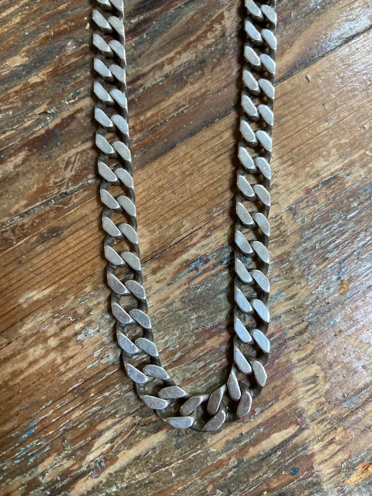 Zilveren heren ketting, Sieraden, Tassen en Uiterlijk, Kettingen, Ophalen of Verzenden, Gebruikt, Zilver, Zilver
