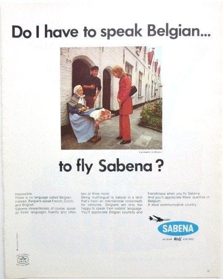 28 vintage advertenties reclames Sabena vliegmaatschappij, Verzamelen, Ophalen of Verzenden, Gebruikt, Kaart, Foto of Prent