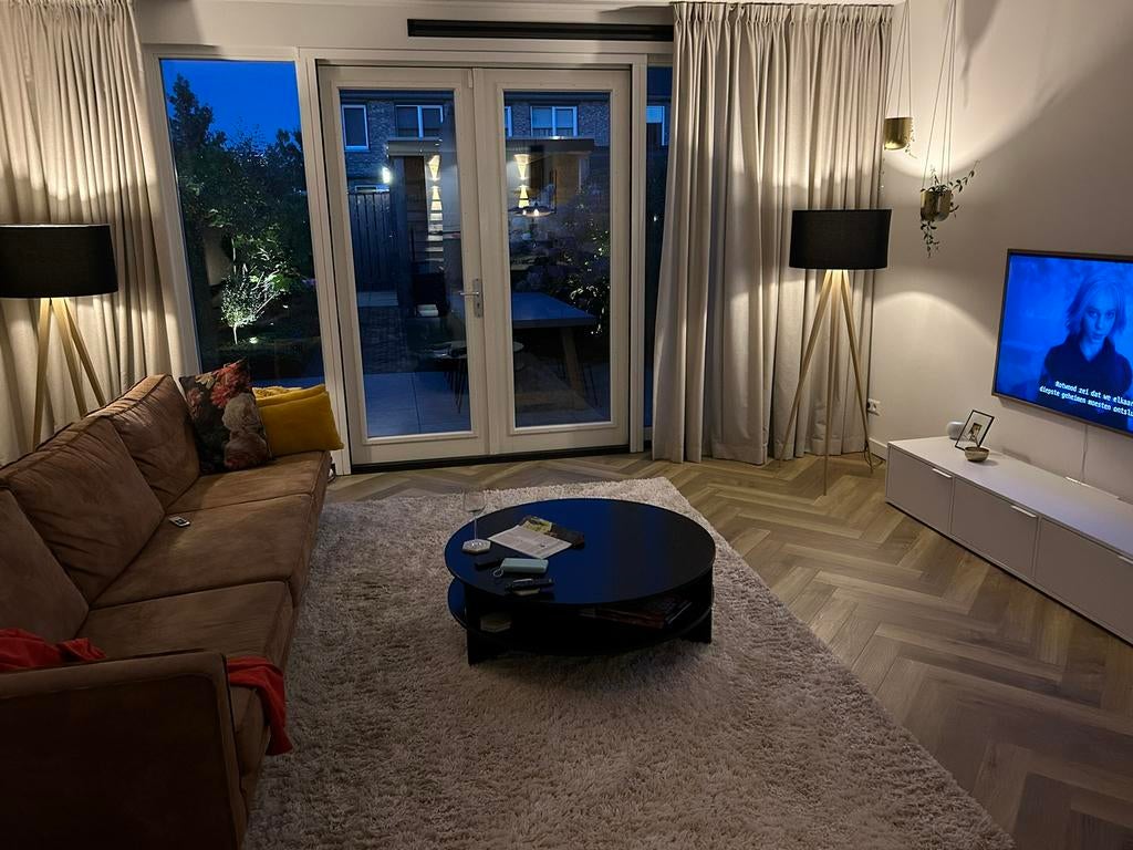 Zo goed als nieuwe Zuiver tripod lampen (set van 2), Ophalen, Zo goed als nieuw, Hout, 100 tot 150 cm