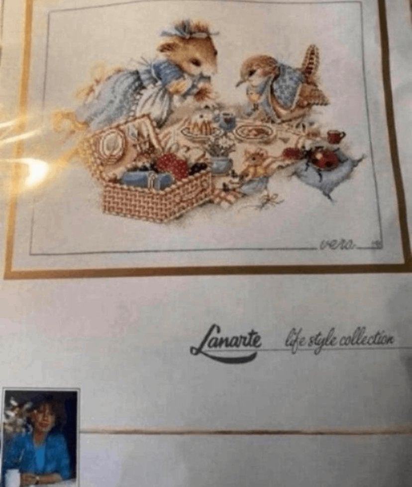 BORDUURPAKKET LANARTE VERA DE MUIS PICKNICK, Verzenden, Nieuw, Handborduren, Borduurpakket