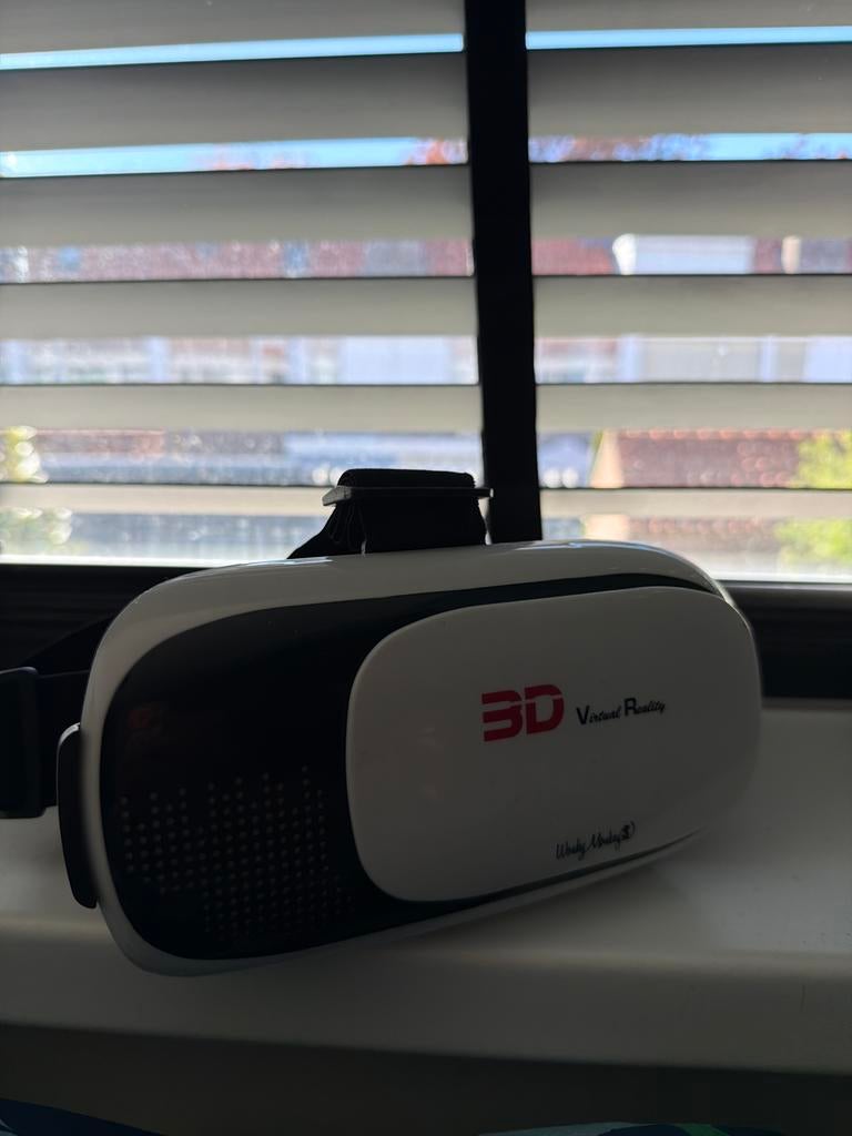 3D Virtual Reality Bril - Wit/Zwart, Ophalen of Verzenden, Zo goed als nieuw, VR-bril, Telefoon