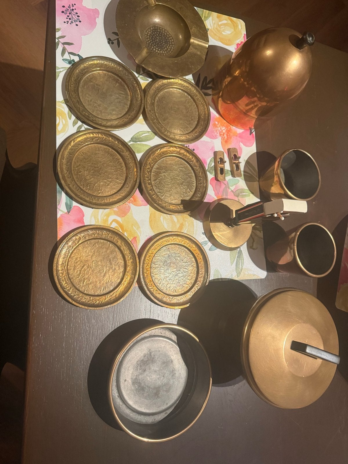Authentieke Vintage Koperen Set – Uniek en Tijdloos, Antiek en Kunst, Ophalen of Verzenden, Koper