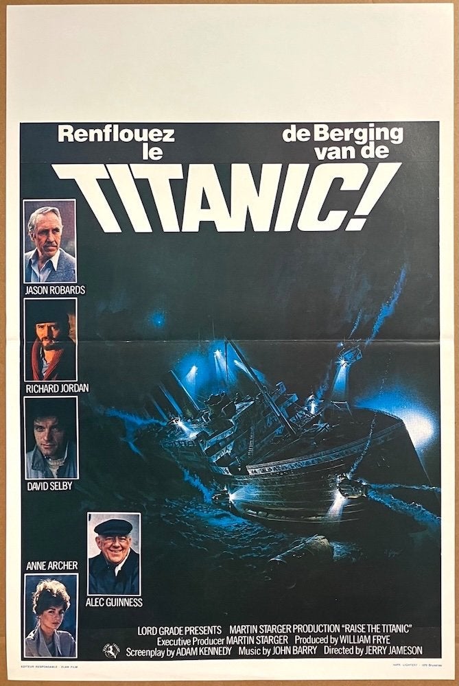 Raise the Titanic (1980) - Originele filmposter, Verzenden, Zo goed als nieuw, A1 t/m A3, Film en Tv