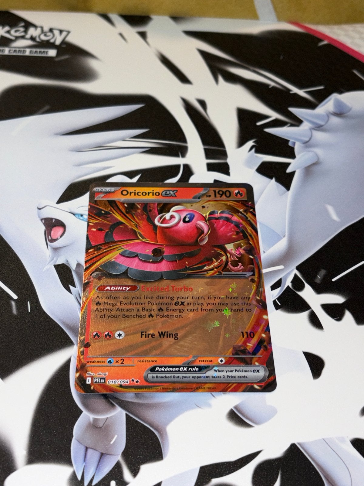 Pokémon TCG Oricorio GX 018/094 Kaart, Ophalen of Verzenden, Zo goed als nieuw, Losse kaart