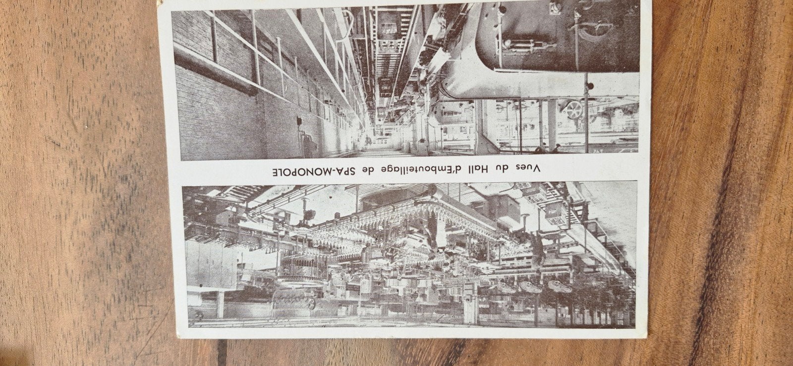 Oude postkaart Spa Monopole fabriek, gestempeld 1952, Ophalen of Verzenden, 1940 tot 1960, Gelopen, Luik