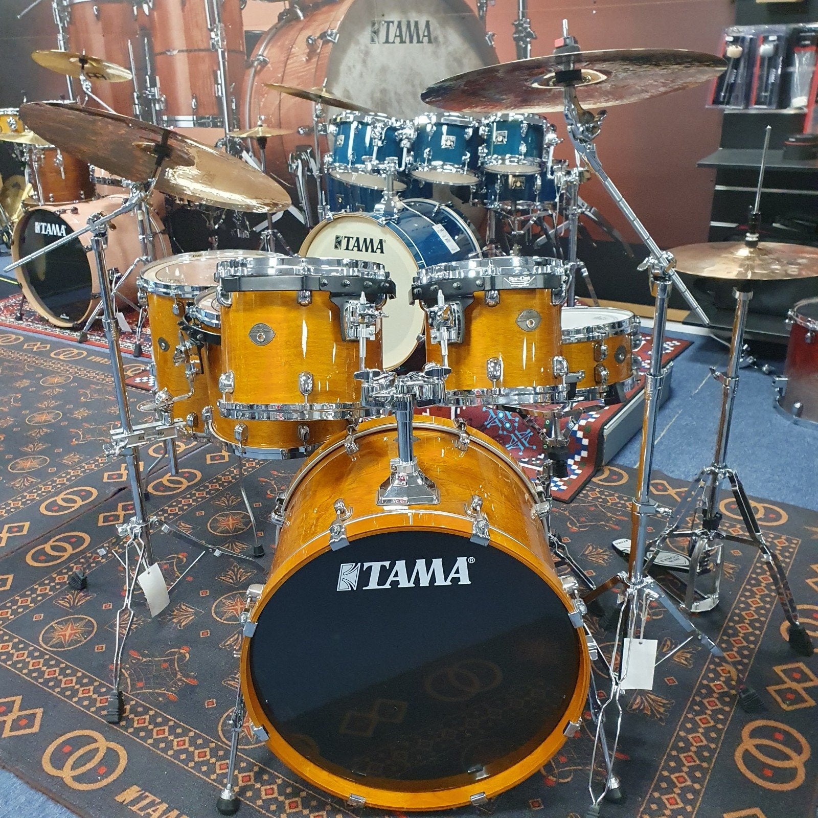 Tama Starclassic Honey Amber: compleet met hardware en snare, Ophalen of Verzenden, Zo goed als nieuw, Tama