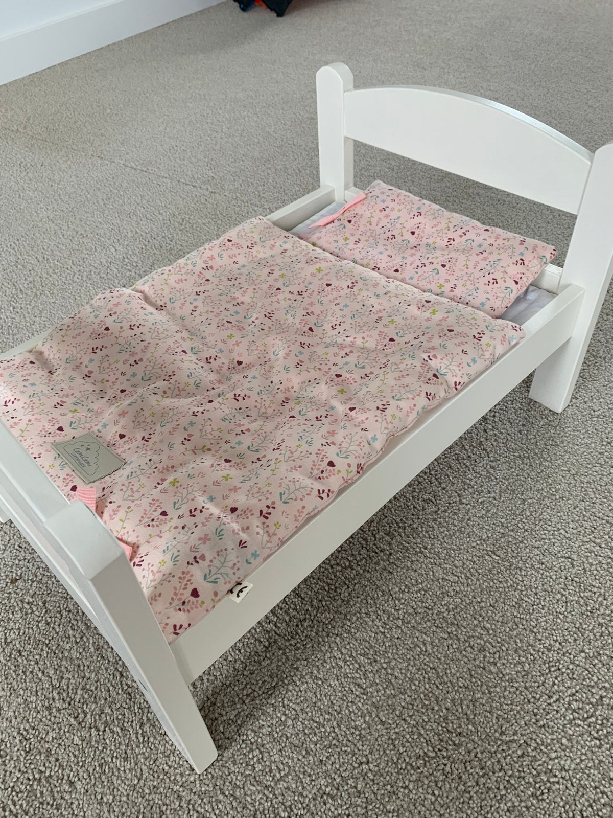 Wit houten poppenbedje, Ophalen, Zo goed als nieuw, Babypop