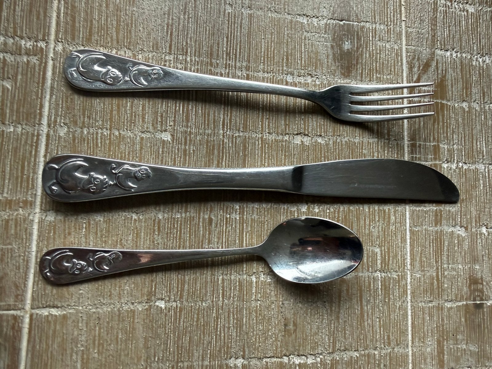 Kelum kinderbestek set - vork, mes, lepel, Ophalen of Verzenden