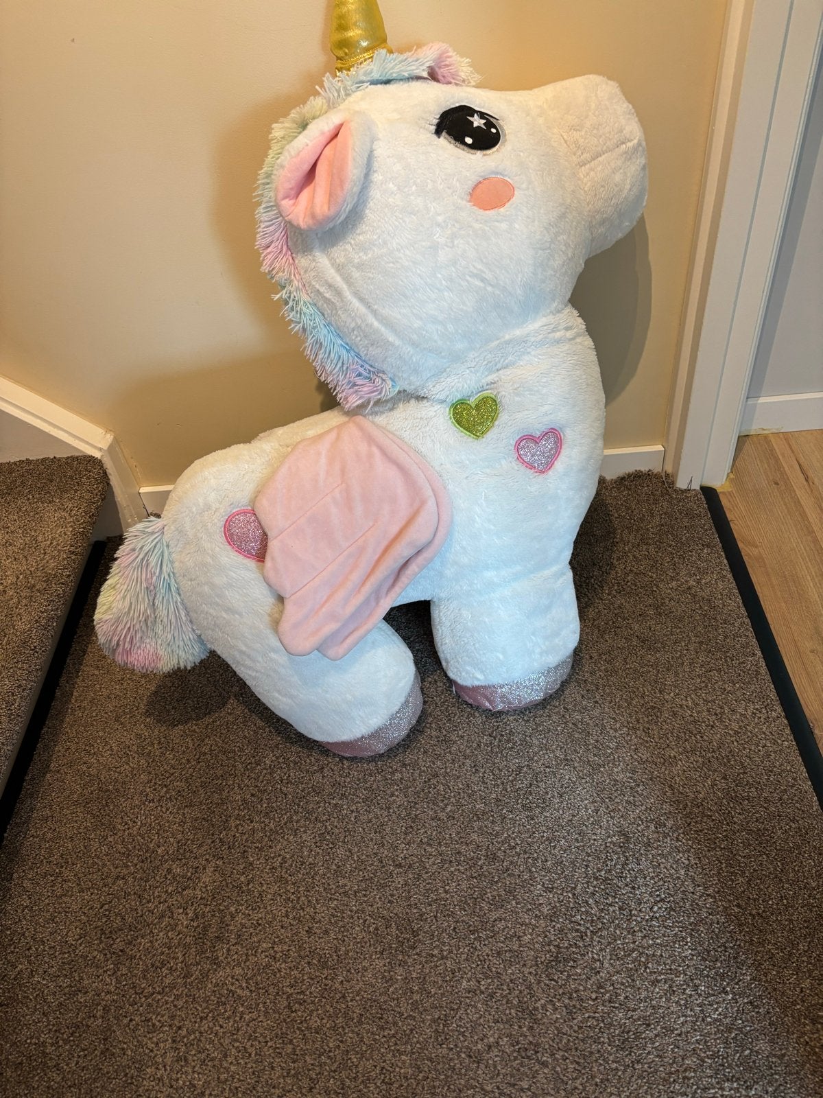 Grote eenhoorn knuffel - Zo goed als nieuw, Kinderen en Baby's, Speelgoed | Knuffels en Pluche, Overige karakters, Ophalen of Verzenden