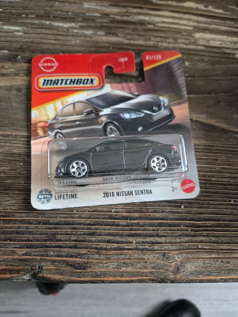 matchbox 2016 nissan sentra zwart, Ophalen of Verzenden, Nieuw, Auto