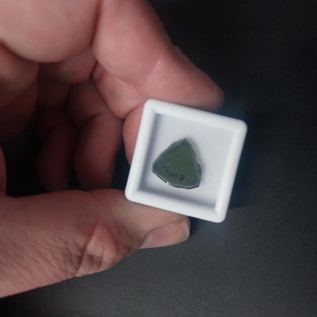 Groene toermalijn slice, Ophalen of Verzenden