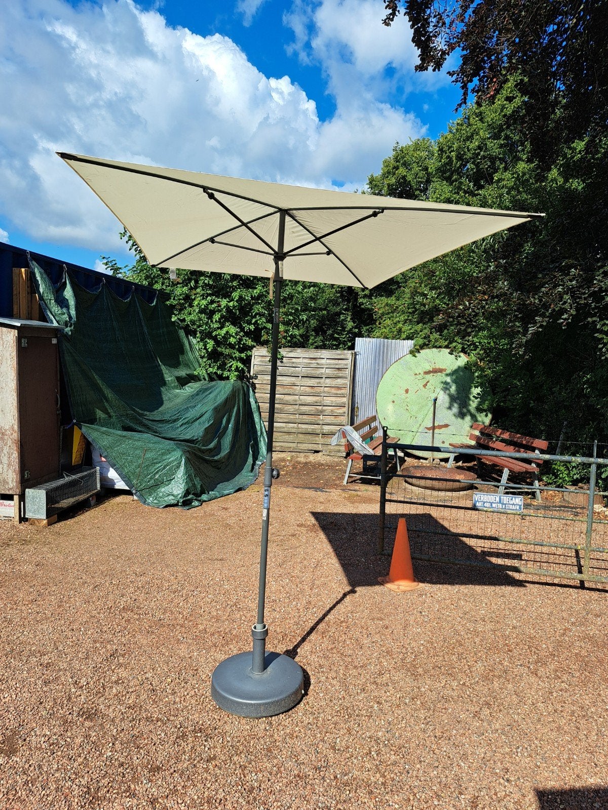 parasol + voet, Ophalen, Minder dan 1 meter, Parasolvoet
