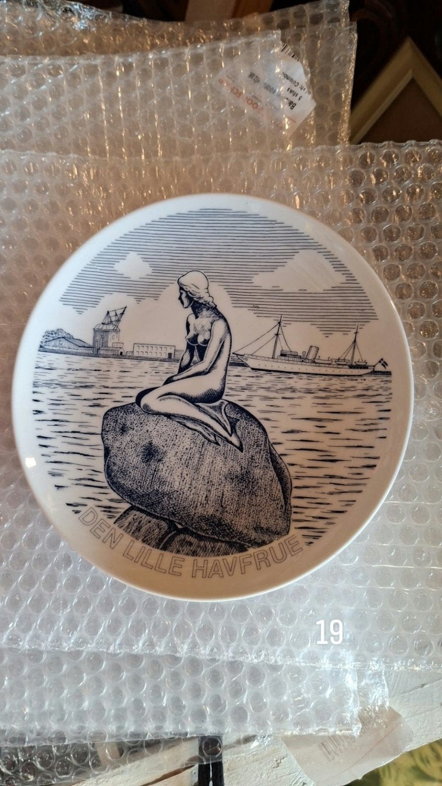 Vintage De Kleine Zeemeermin Kopenhagen Decoratieve Plaat, Antiek en Kunst, Ophalen of Verzenden