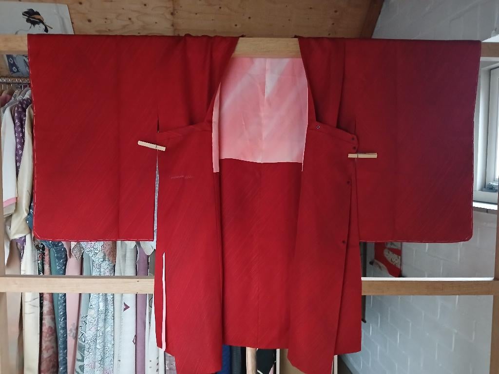 Traditionele Japanse Kimono haori jasye red, Ophalen of Verzenden