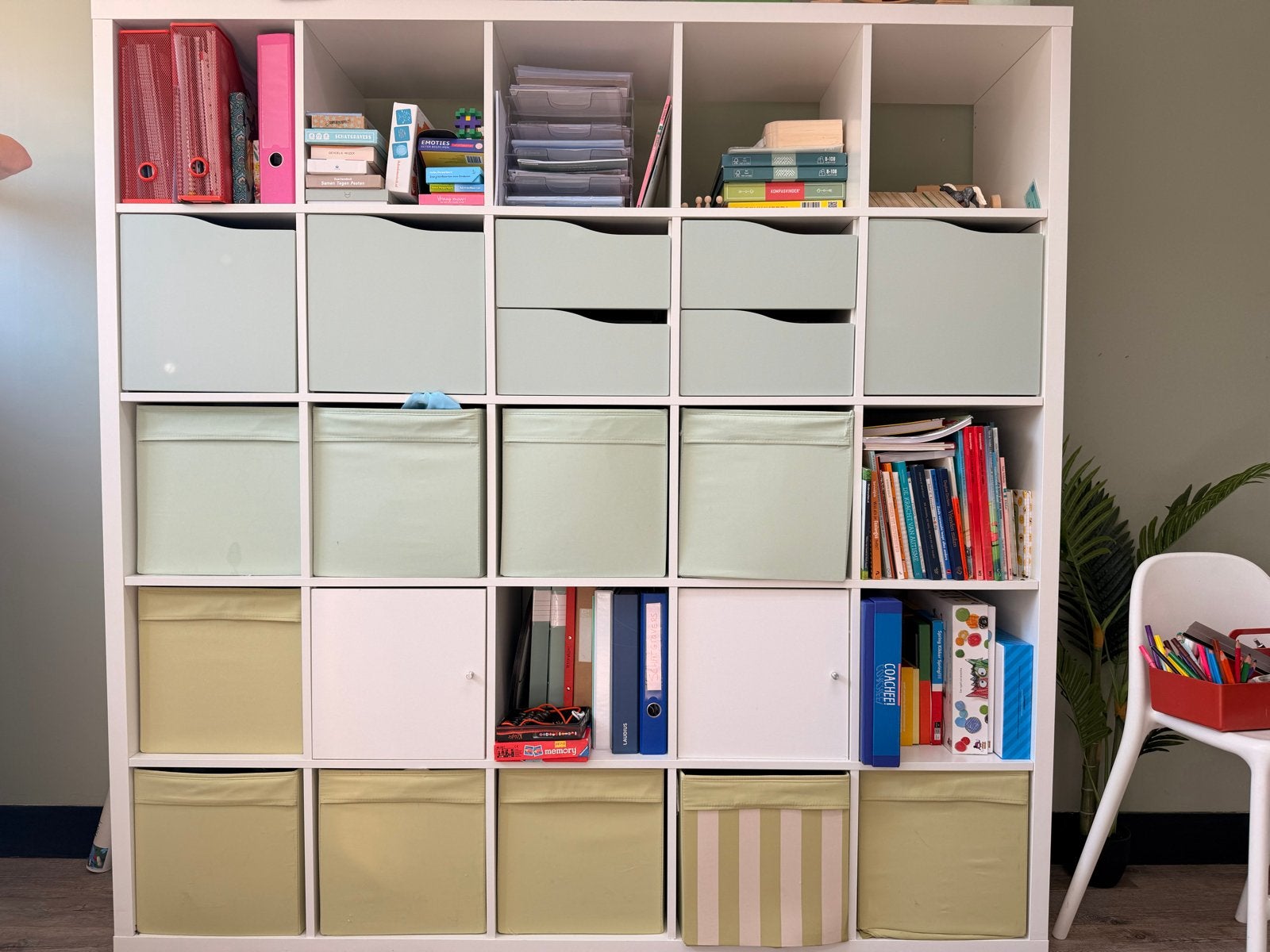 IKEA Kallax 5x5 vakkenkast - Wit, Overige materialen, Gebruikt, 150 tot 200 cm, Ophalen of Verzenden