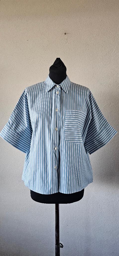 blauw wit streppen blouse van Zenggi maat xs (28325), Ophalen of Verzenden, Zo goed als nieuw, Maat 34 (XS) of kleiner, Blauw