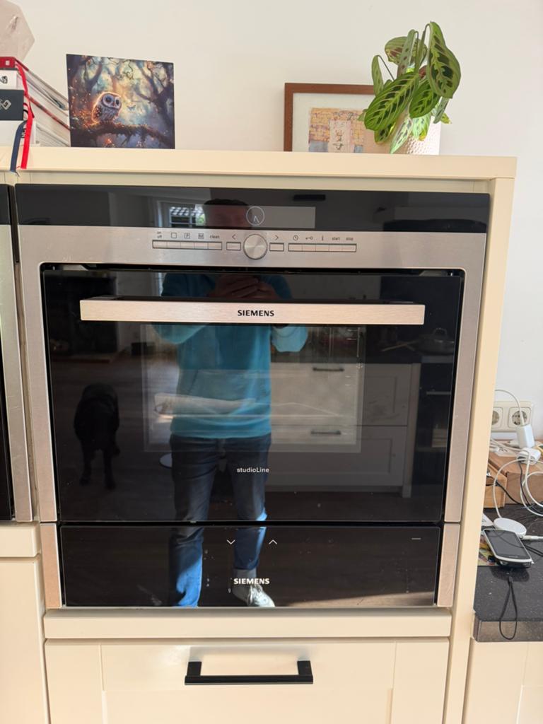 Siemens studioLine Stoomoven en Warmhoudlade, Witgoed en Apparatuur, Ophalen, Gebruikt, Siemens, Stoom