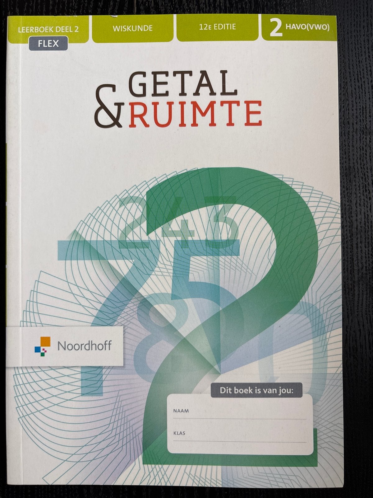 Getal & Ruimte Wiskunde HAVO/VWO deel 2 - 12e editie, Boeken, Schoolboeken, Ophalen of Verzenden, Zo goed als nieuw, HAVO, Wiskunde A