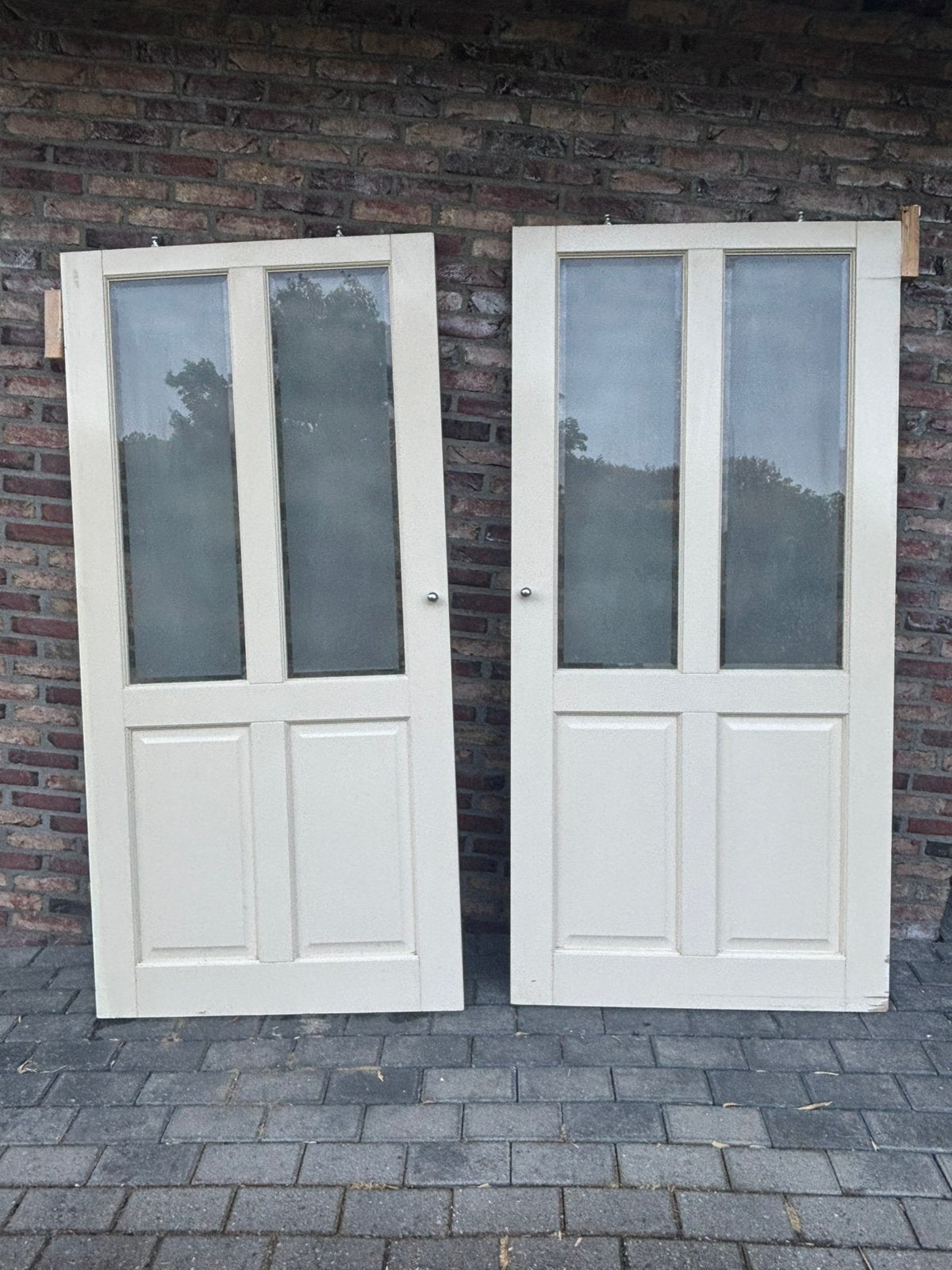 2 schuifdeuren/ binnendeuren met matglas – 93 x 192 cm, Ophalen, Gebruikt, 80 tot 100 cm, Binnendeur