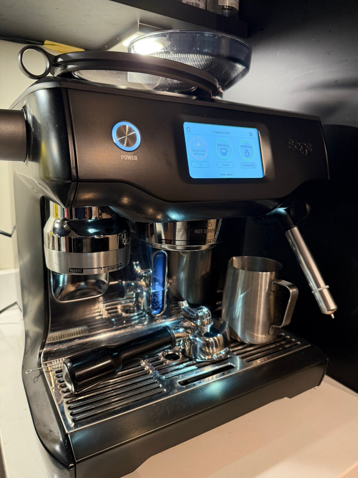 Sage The Oracle Touch Black Espressomachine, Ophalen, Gebruikt, Espresso apparaat, Koffiebonen