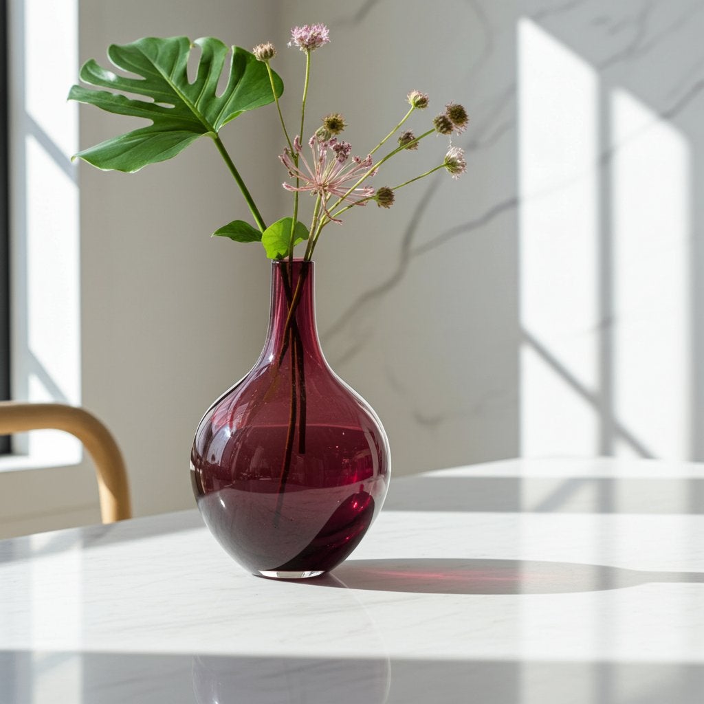 Vintage IKEA Salong rode vaas, Johanna Jelinek, Ophalen of Verzenden, Zo goed als nieuw, Glas, Rood