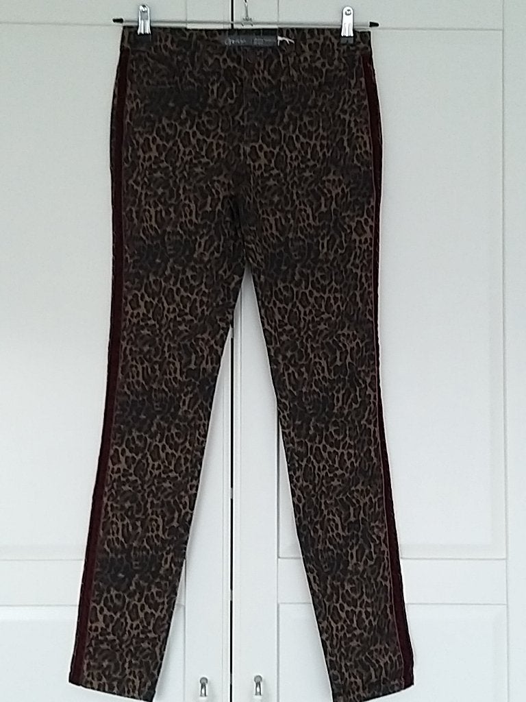 Geisha nieuwe stretchy skinny panterprint broek, maat S 36, Nieuw, Ophalen of Verzenden, Maat 36 (S), Lang