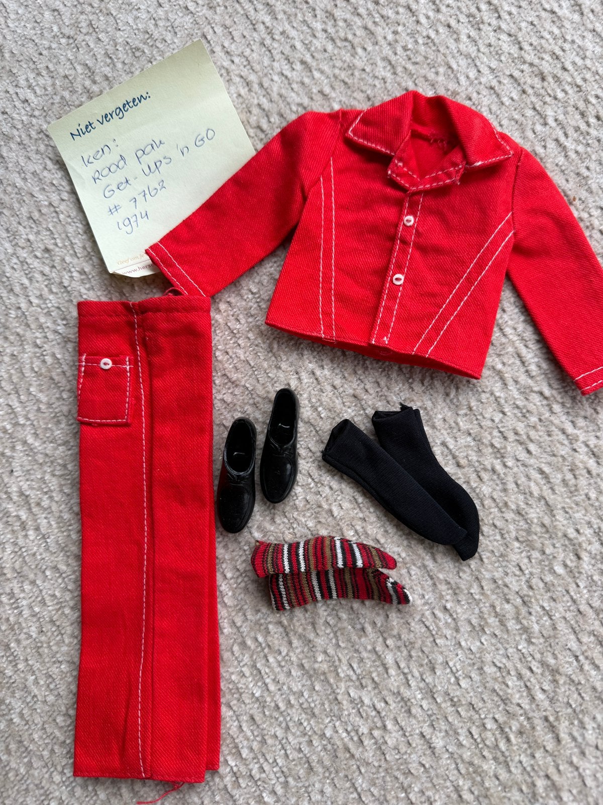 Vintage ken kleding Get ups n go #7762, Ophalen of Verzenden, Gebruikt, Kleertjes
