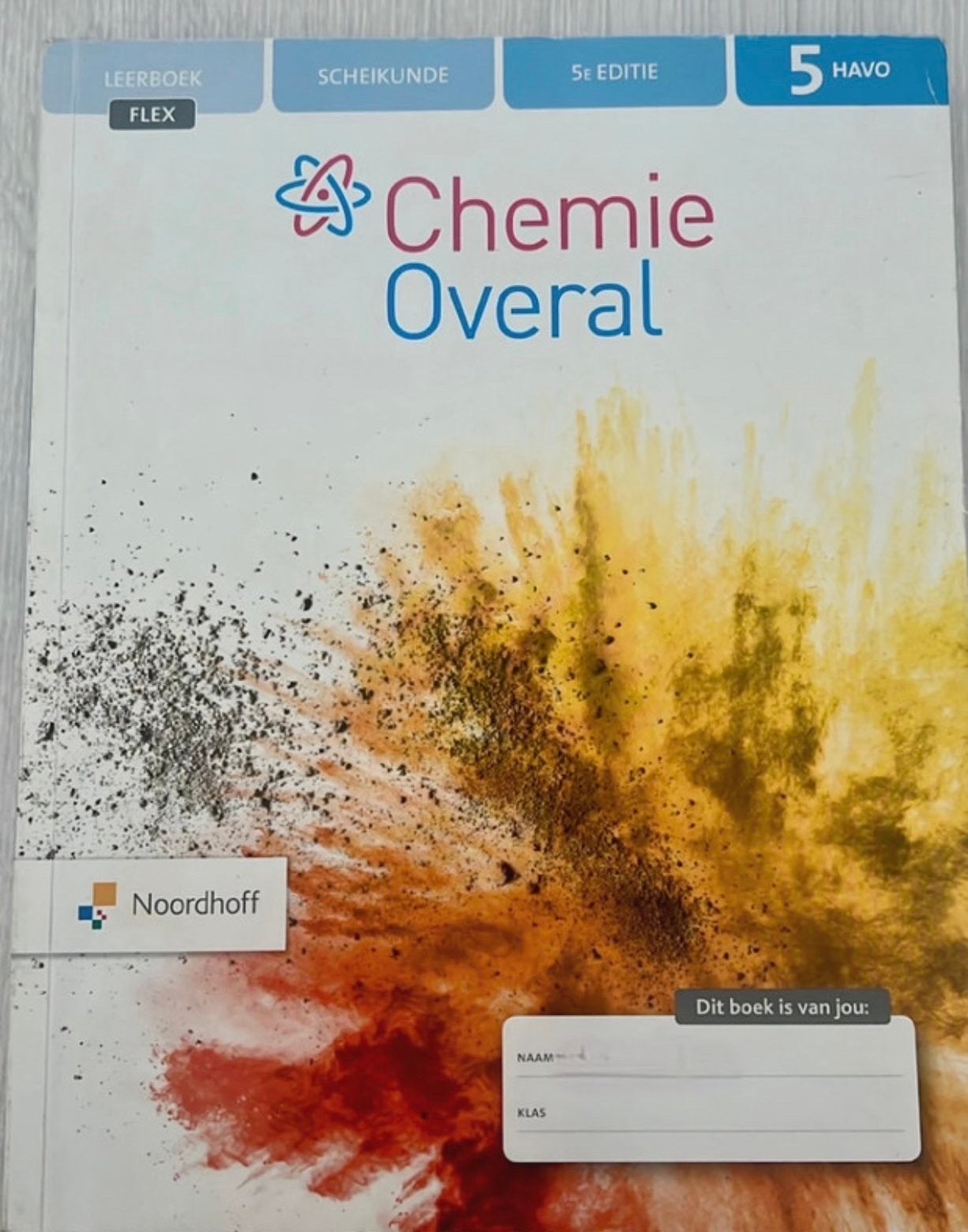Chemie Overal 5 HAVO - Noordhoff (5e editie), Ophalen of Verzenden, Zo goed als nieuw, HAVO, Scheikunde