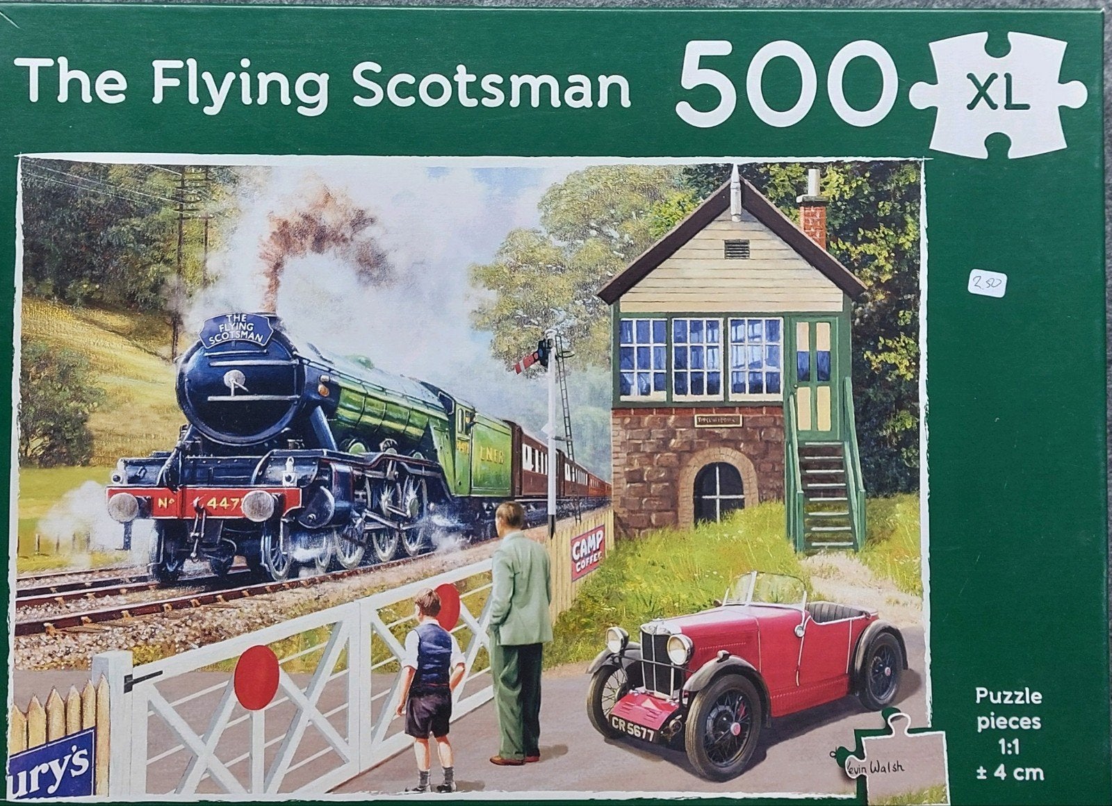 Puzzel The Flying Scotsman trein 500 XL, Ophalen of Verzenden, 500 t/m 1500 stukjes, Gebruikt