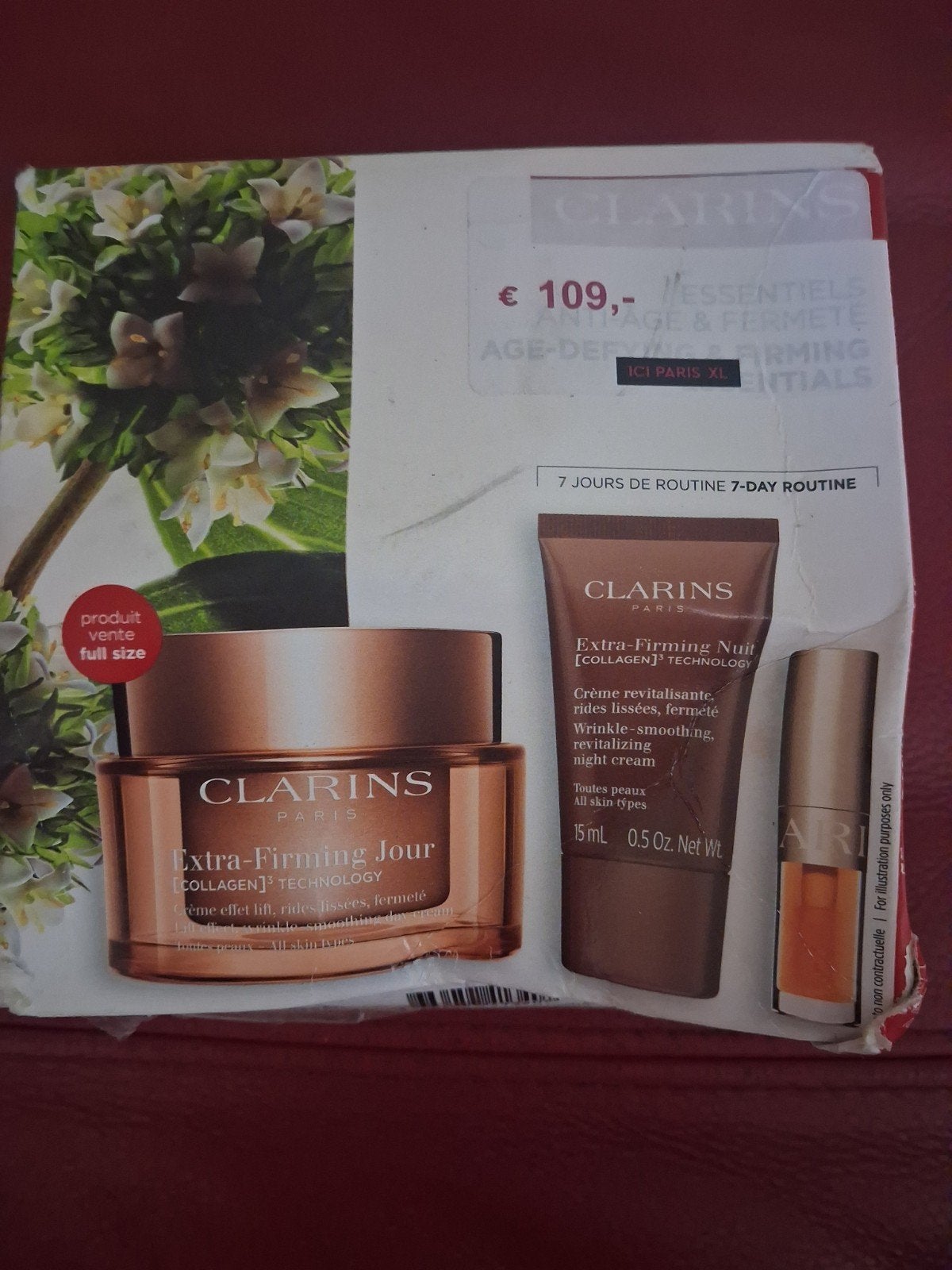 Clarins Extra-Firming Dag- & Nachtcrème + Lipverzorging, Ophalen of Verzenden, Nieuw, Gehele gezicht, Verzorging