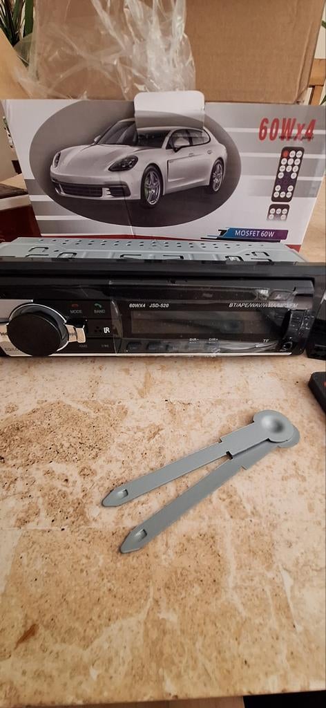 Autoradio  met Bluetooth zilver zwart plug&play 1din, Auto diversen, Autoradio's, Ophalen of Verzenden, Nieuw