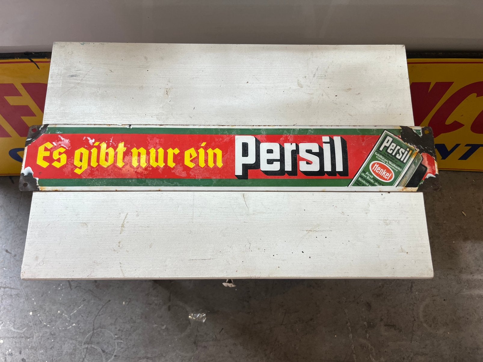 Persil emaille reclamebord, Reclamebord, Gebruikt, Z, Ophalen of Verzenden