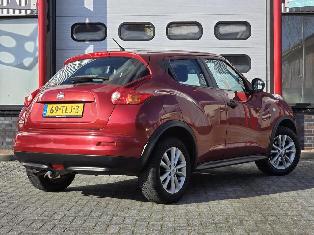 Nissan Juke 1.6 Visia Airco/Trekhaak/Lange APK/LMV, Auto's, Euro 5, Stof, Zwart, Met garantie (alle)