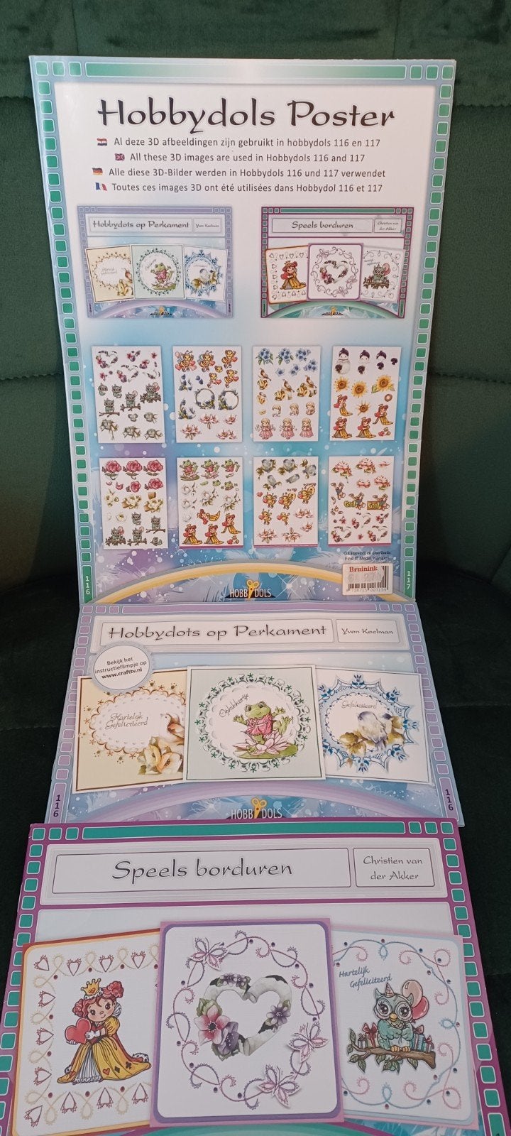 Hobbydols Poster: Hobbydots op Perkament & Speels Borduren, Ophalen