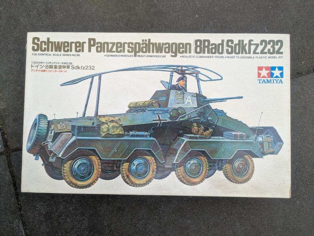 Tamiya MM136 - Schwerer Panzerspähwagen (8-Rad) Sd.Kfz. 232, Hobby en Vrije tijd, Tank, 1:32 tot 1:50, Nieuw, Ophalen of Verzenden