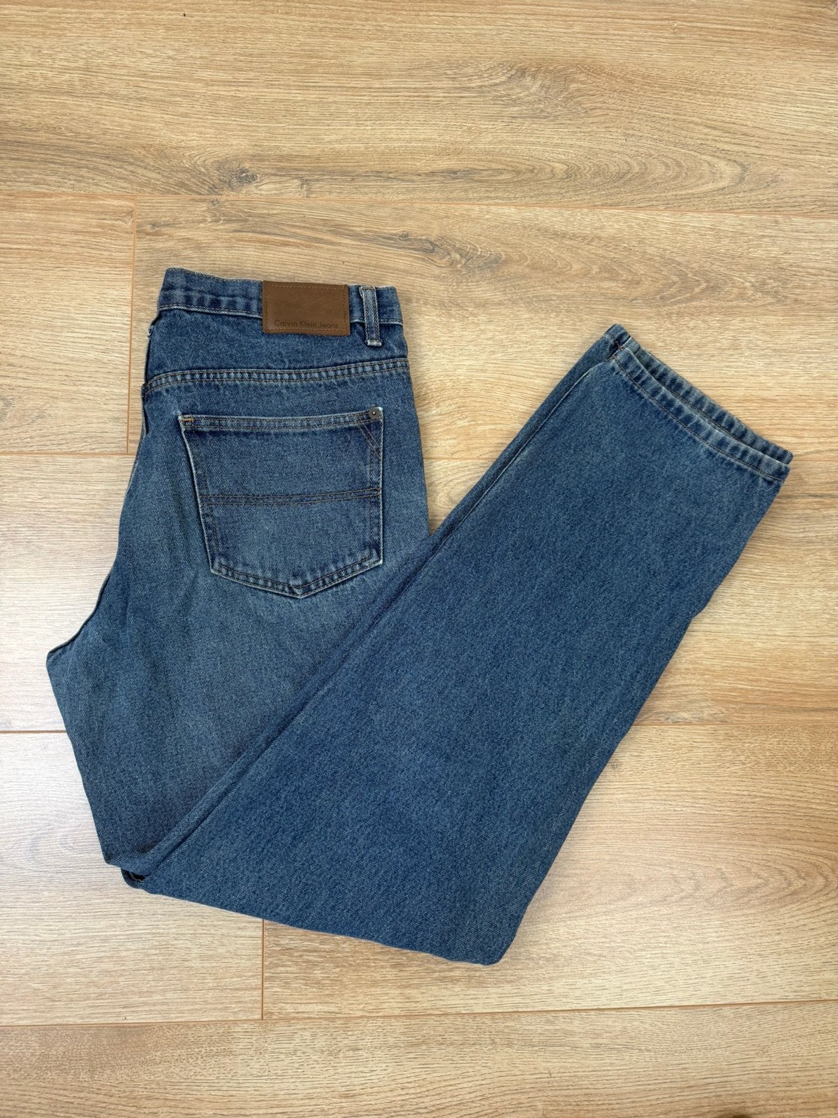 Calvin Klein Jeans Blauwe Jeans maat W34, Verzenden, Zo goed als nieuw, Blauw, W33 - W34 (confectie 48/50)