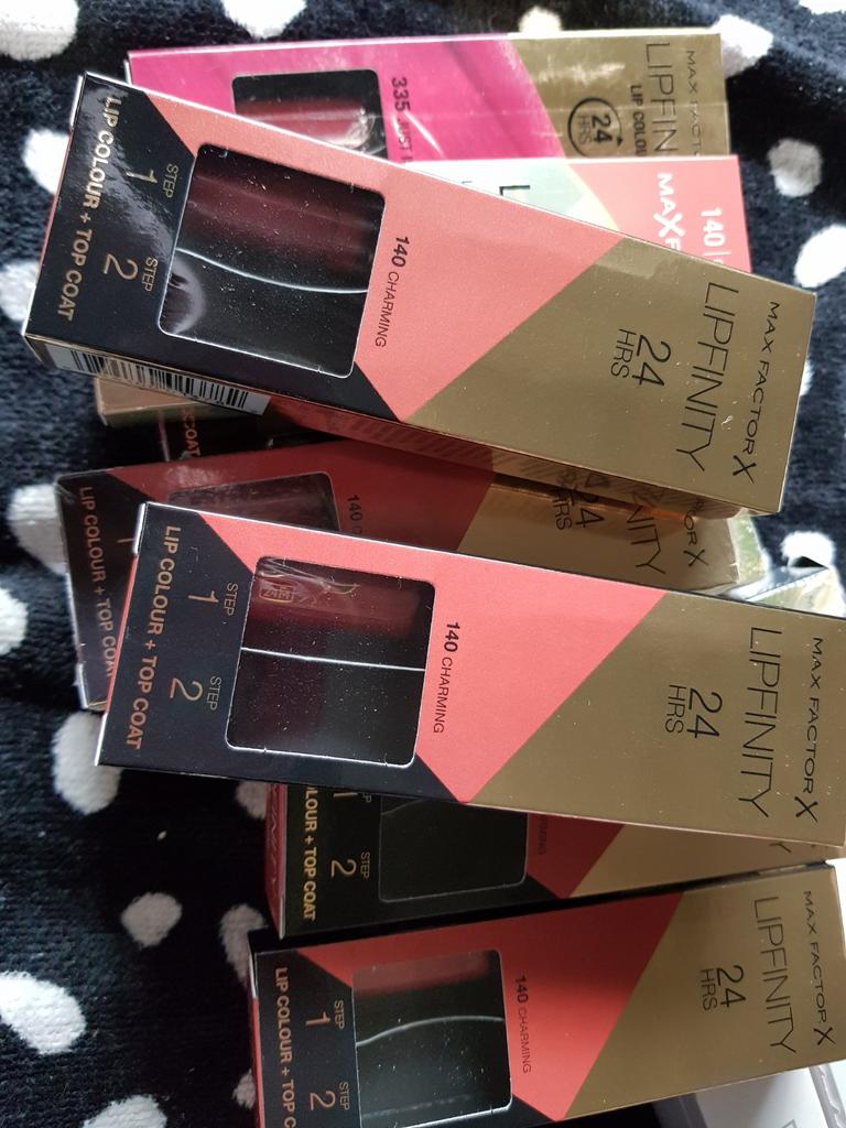 10 stuks maxfactor lipfinity zonder topcoat nr 140, Ophalen of Verzenden, Nieuw, Overige kleuren, Handen en Nagels