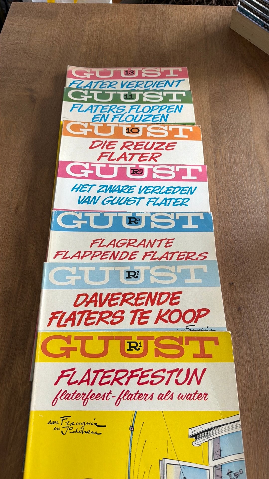 7. Guust Flater stripboeken - serie of reeks 13. 11. 10. R5, Boeken, Complete serie of reeks, Ophalen of Verzenden, Gelezen