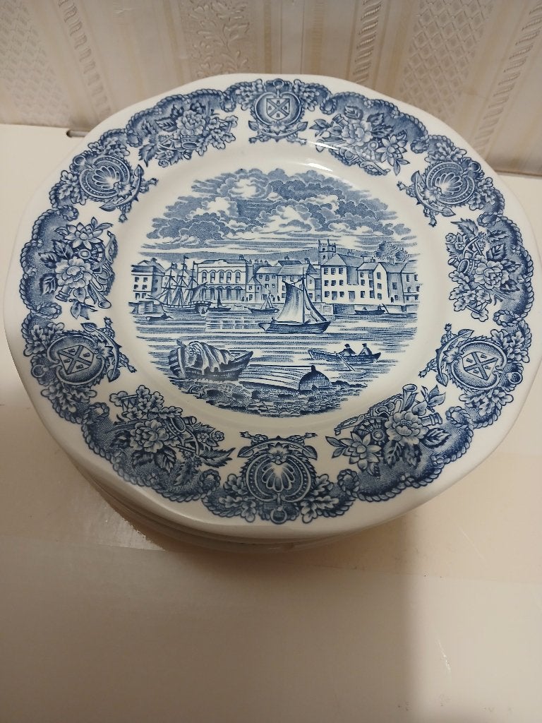 Vintage Engels Gebaksbord - Historical Ports of England, Ophalen of Verzenden