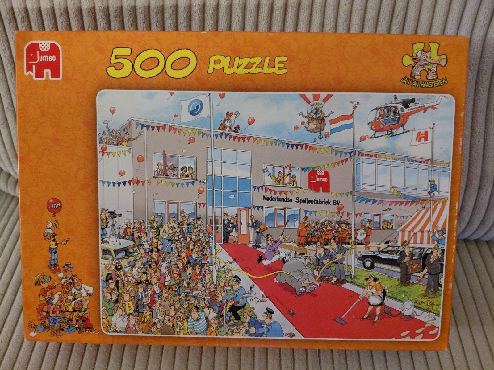 Jumbo Jan van Haasteren De Opening 500 stukjes puzzel, Ophalen of Verzenden, Minder dan 500 stukjes, Zo goed als nieuw, Legpuzzel