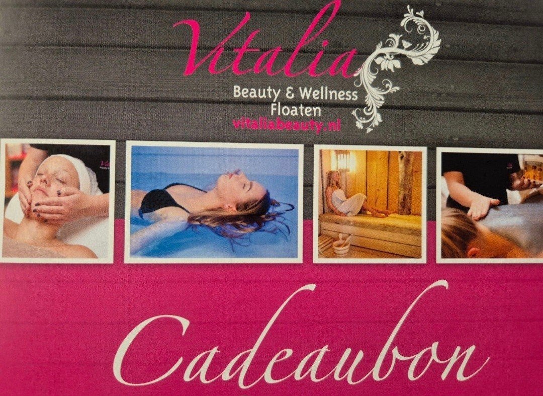 waardebon €125,- van Vitalia Beauty & Wellness Floaten, Eén persoon, Cadeaubon, Spa of Sauna