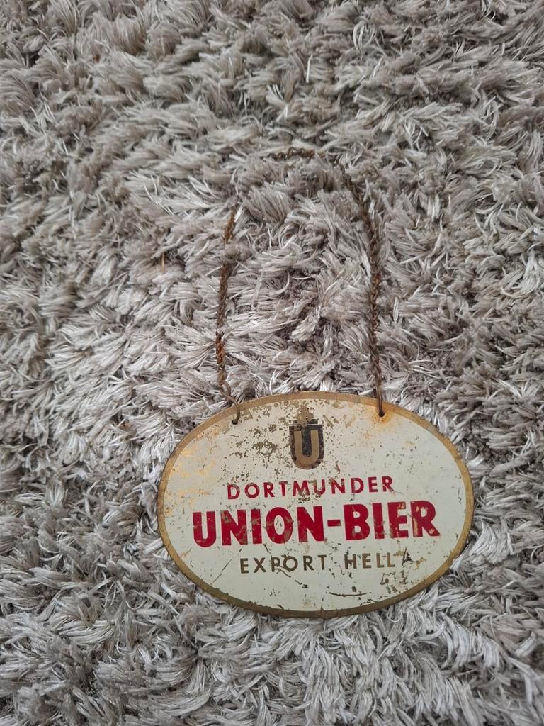 Koperen Reclame Hanger - Dortmunder Union-Bier (10 cm), Verzamelen, Ophalen of Verzenden, Gebruikt, Reclamebord