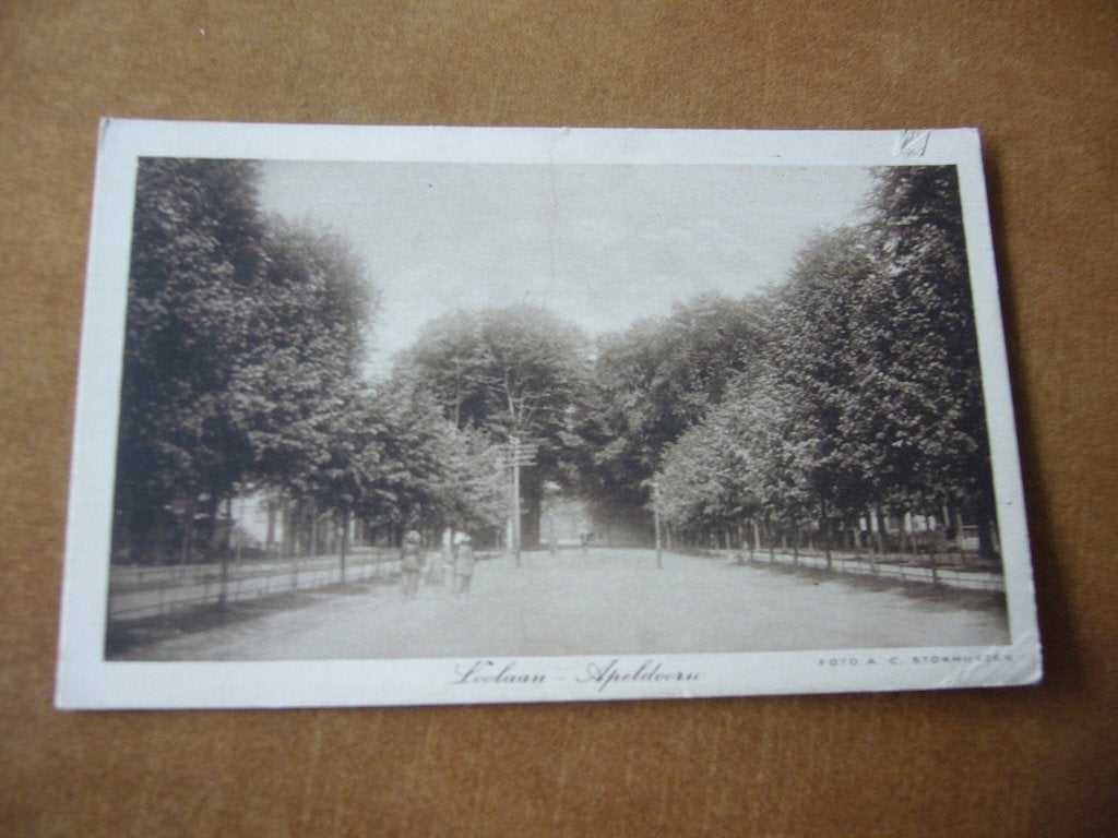 APELDOORN  =  LOOLAAN MET MENSEN  1919, Ophalen of Verzenden, Voor 1920, Gelopen, Gelderland