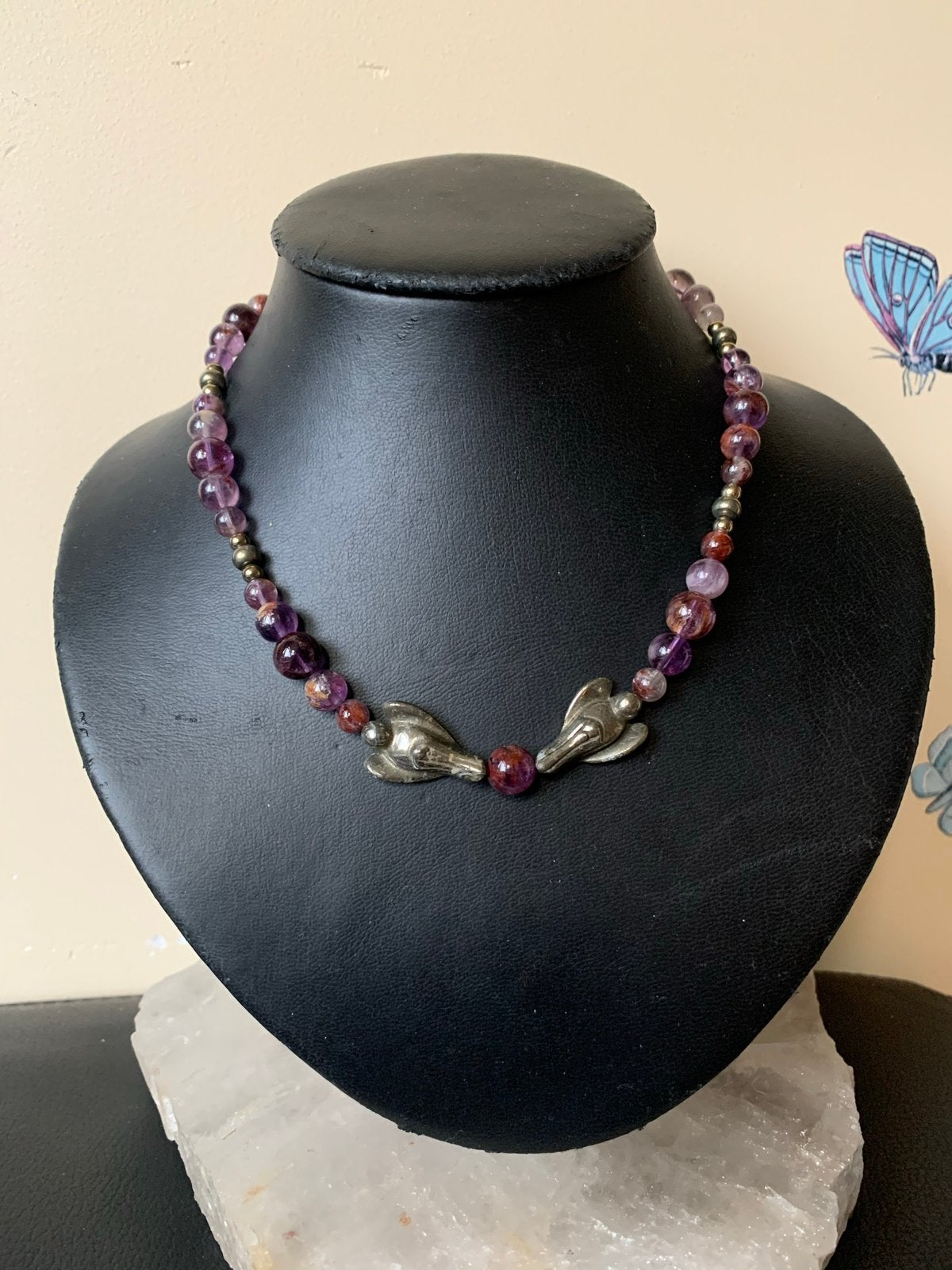 Auraliet 23 melody stone pyriet engel hoge trilling uniek, Sieraden, Tassen en Uiterlijk, Paars, Magnolia11, Nieuw, Ophalen of Verzenden