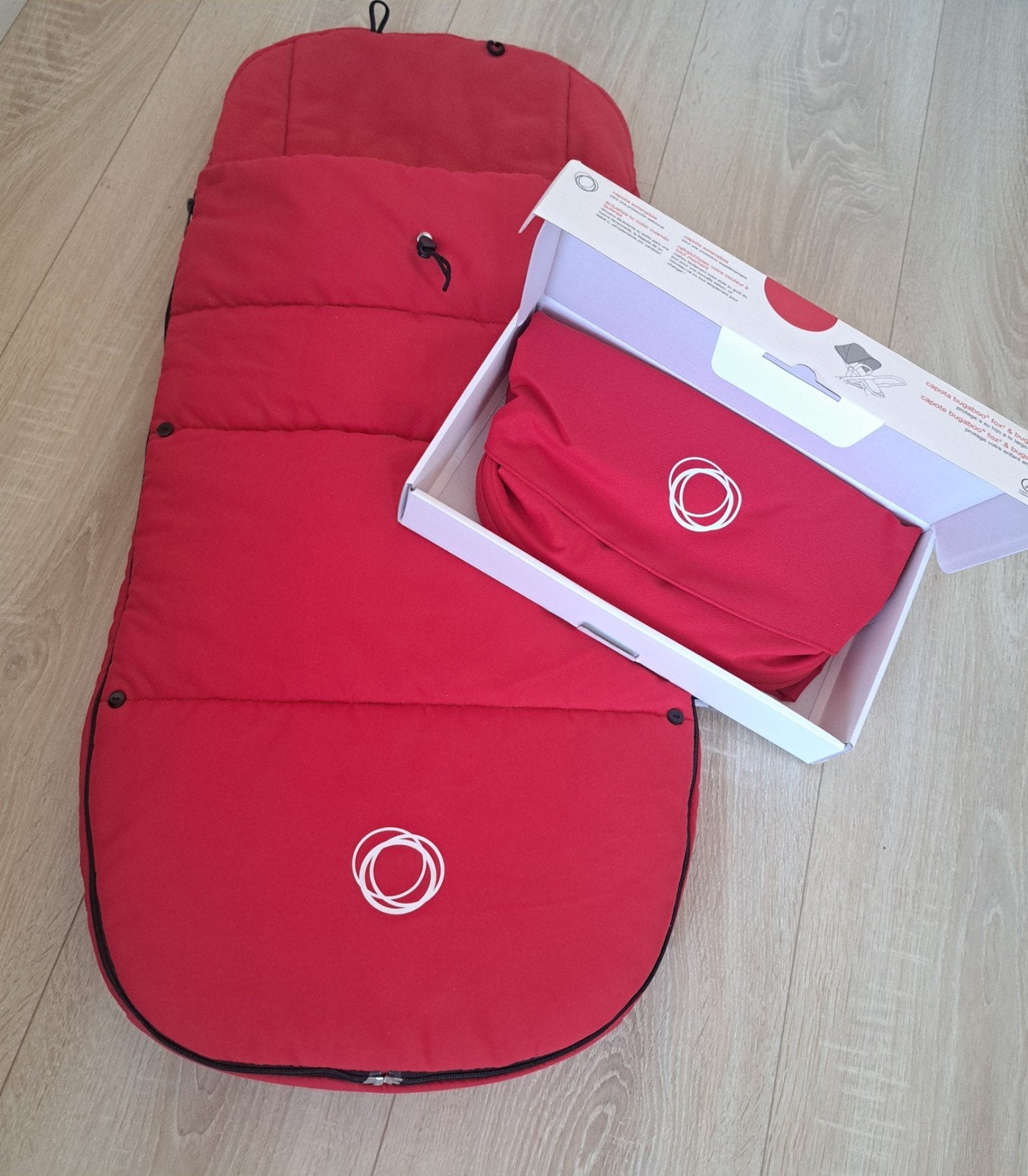 Nieuwe Set Bugaboo bekleding Fox/ Cameleon/ Lynx - rood, Ophalen of Verzenden, Nieuw, Voetenzak