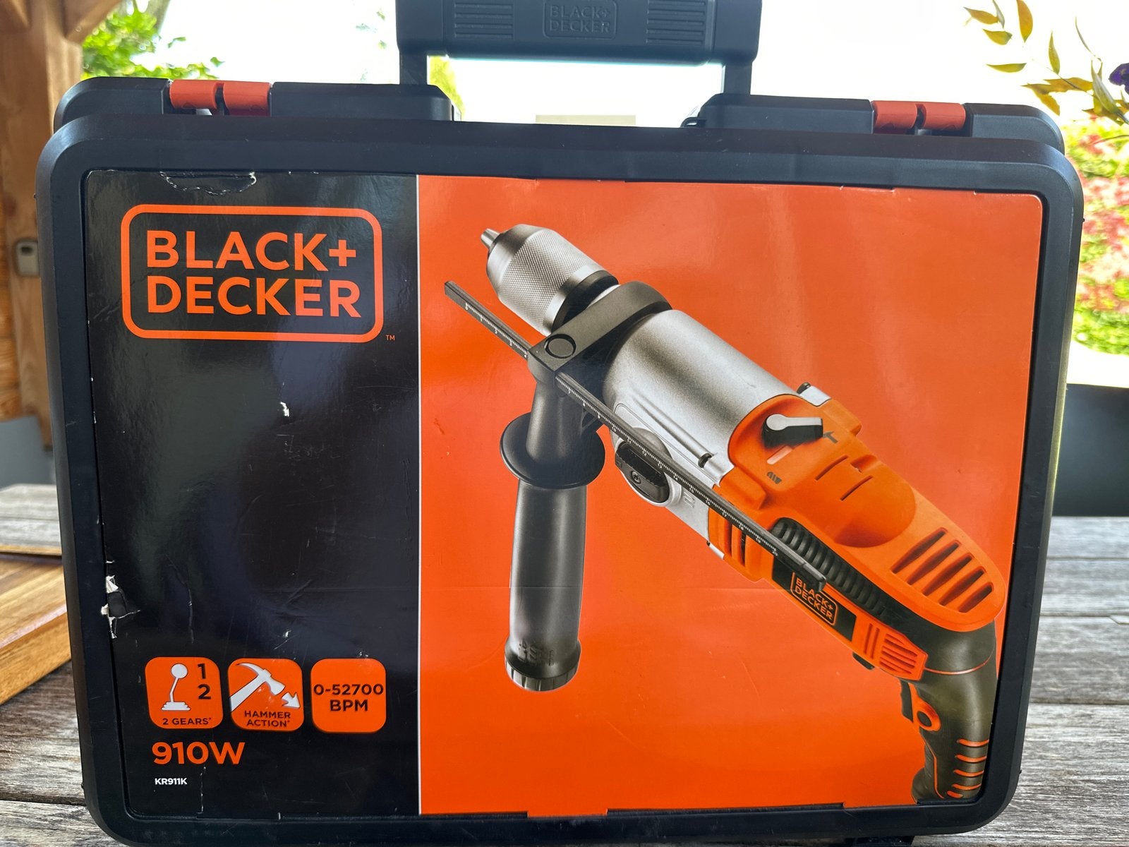 Black+Decker Klopboormachine 910W met koffer, Boormachine, 600 watt of meer, Ophalen of Verzenden, Zo goed als nieuw