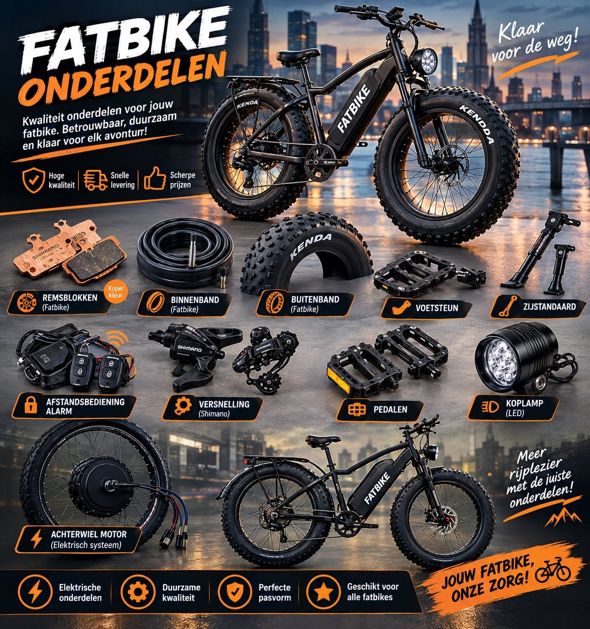 Fatbike onderdelen, Ophalen of Verzenden, Zo goed als nieuw, Overige typen