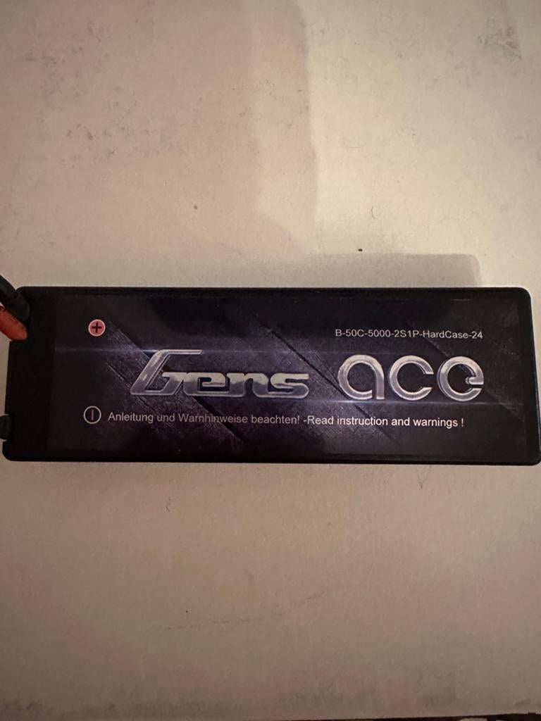 GENS ACE 5000 MAH 2S 7.4v 50c LIPO, Hobby en Vrije tijd, Modelbouw | Auto's en Voertuigen, Ophalen, Gebruikt, Groter dan 1:32